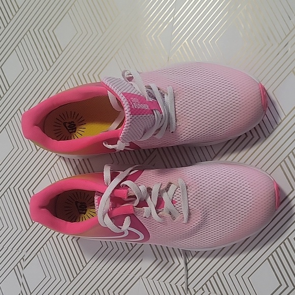 💖Nike sneakers (White/Pink and yellow)💖 - Picture 2 of 4